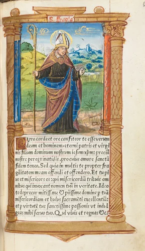 Printed Book of Hours (Use of Rome): fol. 96r, St. Augustine by Guillaume Le Rouge, book, 1510