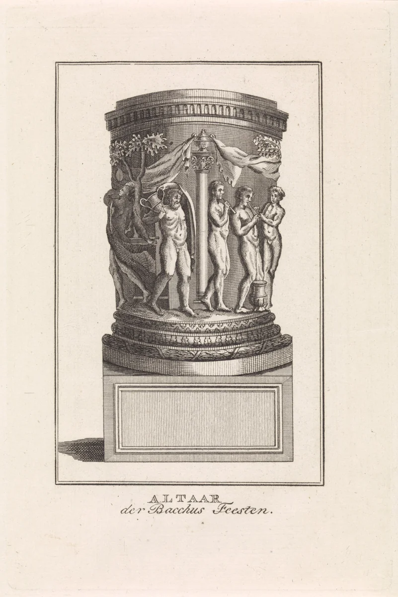 Reliëf met bacchanaal by Antoni Zürcher, print, 1765-1837