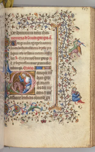 Hours of Charles the Noble, King of Navarre (1361-1425): fol. 278r, St. George by Master of the Brussels Initials and Associates, book, 1400-1410