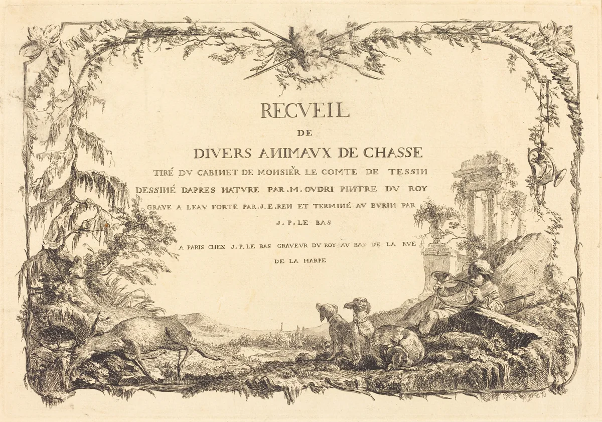 Title Page by Jacques-Philippe Le Bas
Jean Eric Rehn
Jean-Baptiste Oudry, print, 1735-1745