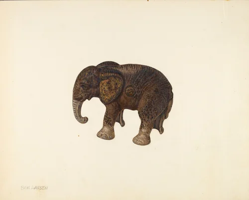 Penny Bank (Elephant) by Ben Lassen, index of american design, 1939
