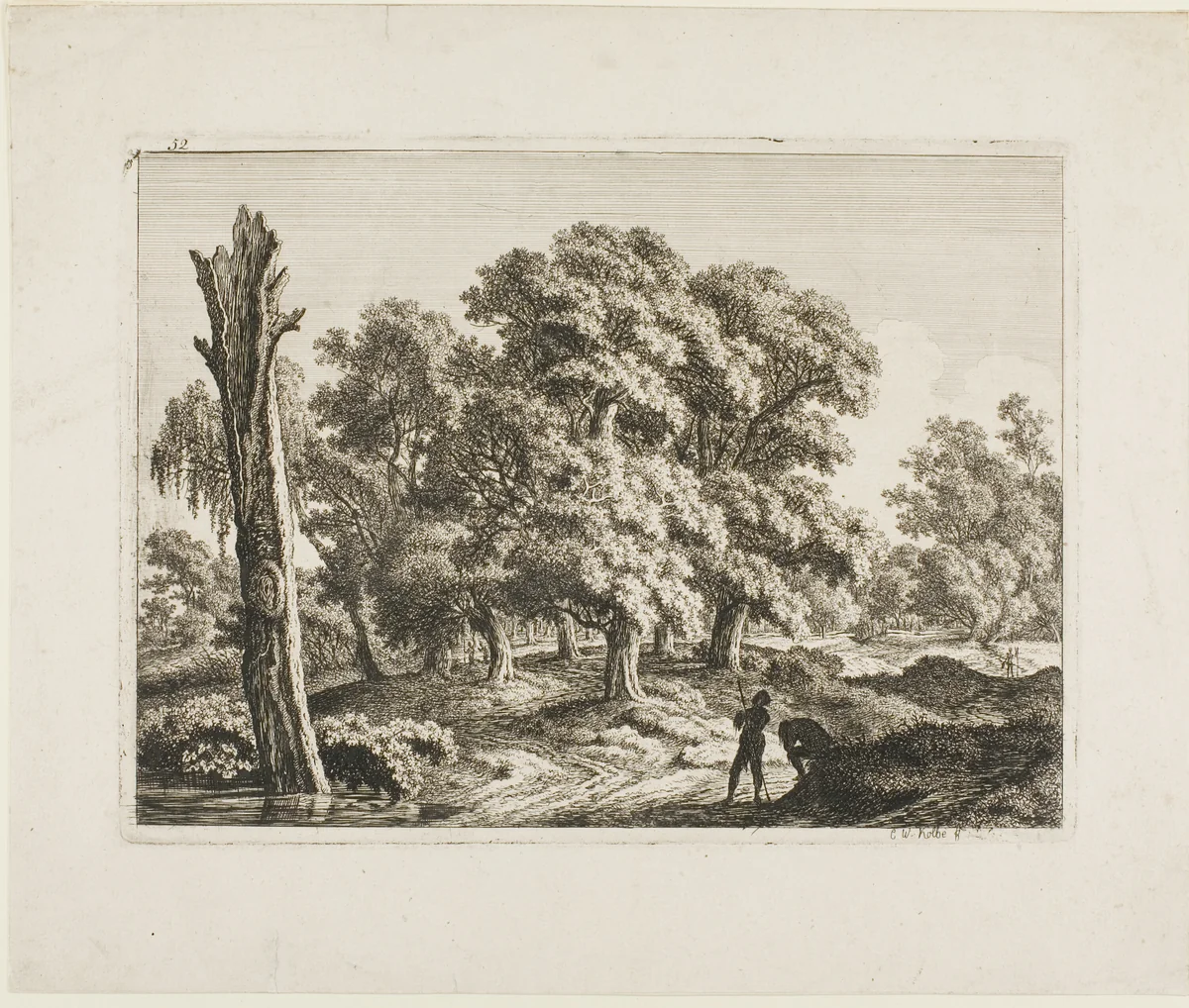Landscape by Carl Wilhelm Kolbe, print, 1779-1835