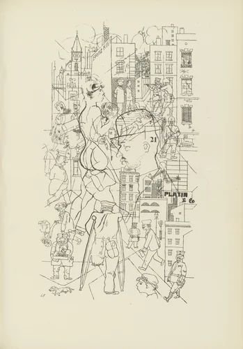 Querschnitt (plate, folio 83) from Ecce Homo by George Grosz, illustrated book, 1922