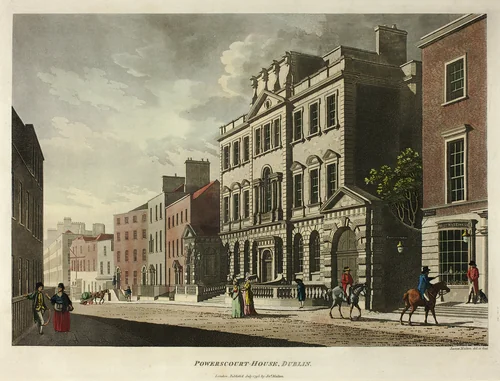 Powerscourt House, Dublin by James Malton, print, 1795