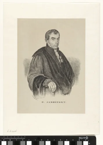 Portret van G. Sandifort by Abram van der Horn, drawing, 1792-1867