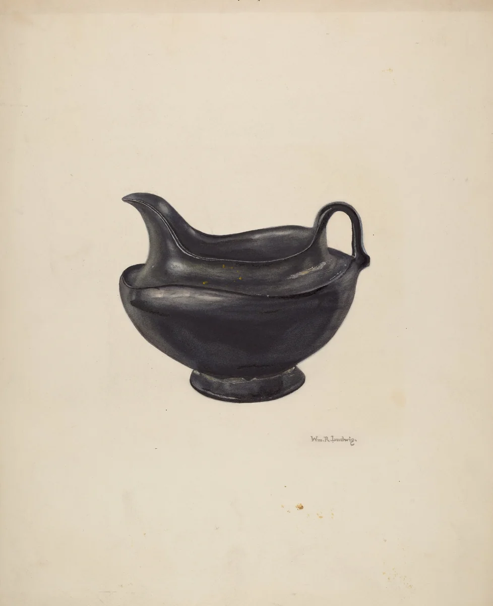 Moravian Pitcher by William Ludwig, index of american design, 1938