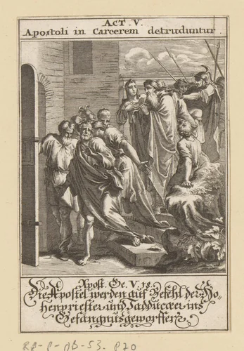 Apostelen in de gevangenis geworpen by anonymous, print, 1697