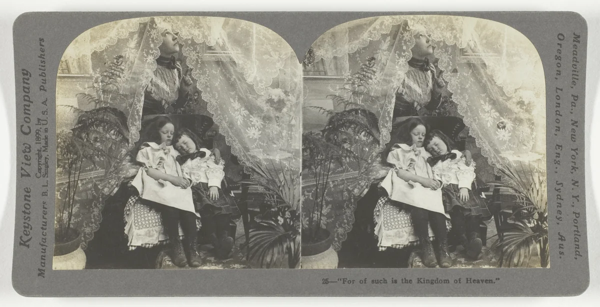 "For of such is the Kingdom of Heaven" by Keystone View Company, photograph, 1899
