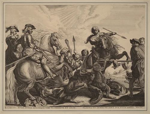 The Wolf Hunt by Willem van der Leeuw
Sir Peter Paul Rubens, print, 1603-1665
