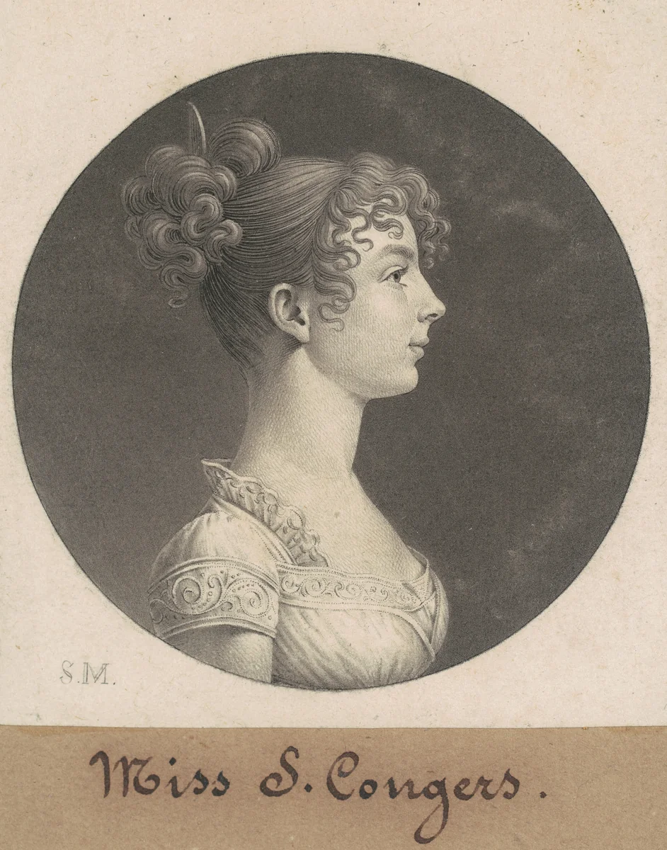 Sarah C. Conyers by Charles B. J. Févret de Saint-Mémin, print, 1808