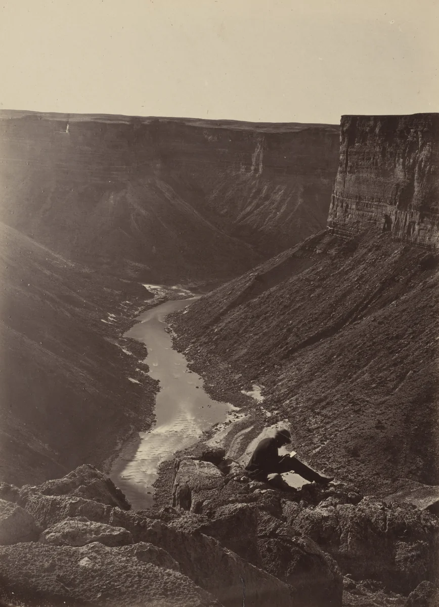 Grand Canyon of the Colorado River, Mouth of Kanab Wash, Looking West by Timothy O'Sullivan, William H. Bell, photograph, 1871