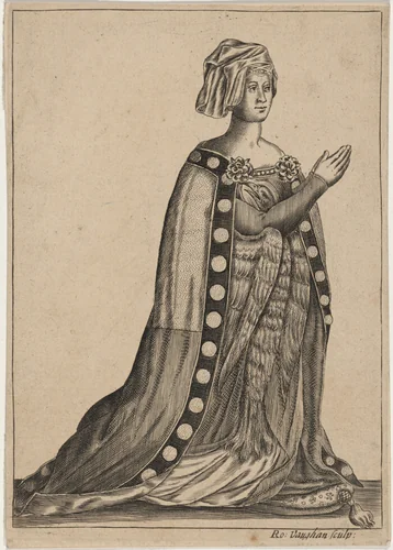 The Lady of Rochford by Robert Vaughan, print, 1654