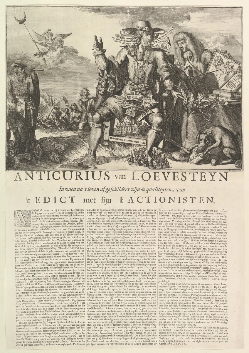 Anticurius van Loevesteyn by Romeyn de Hooghe, print, 1660-1708
