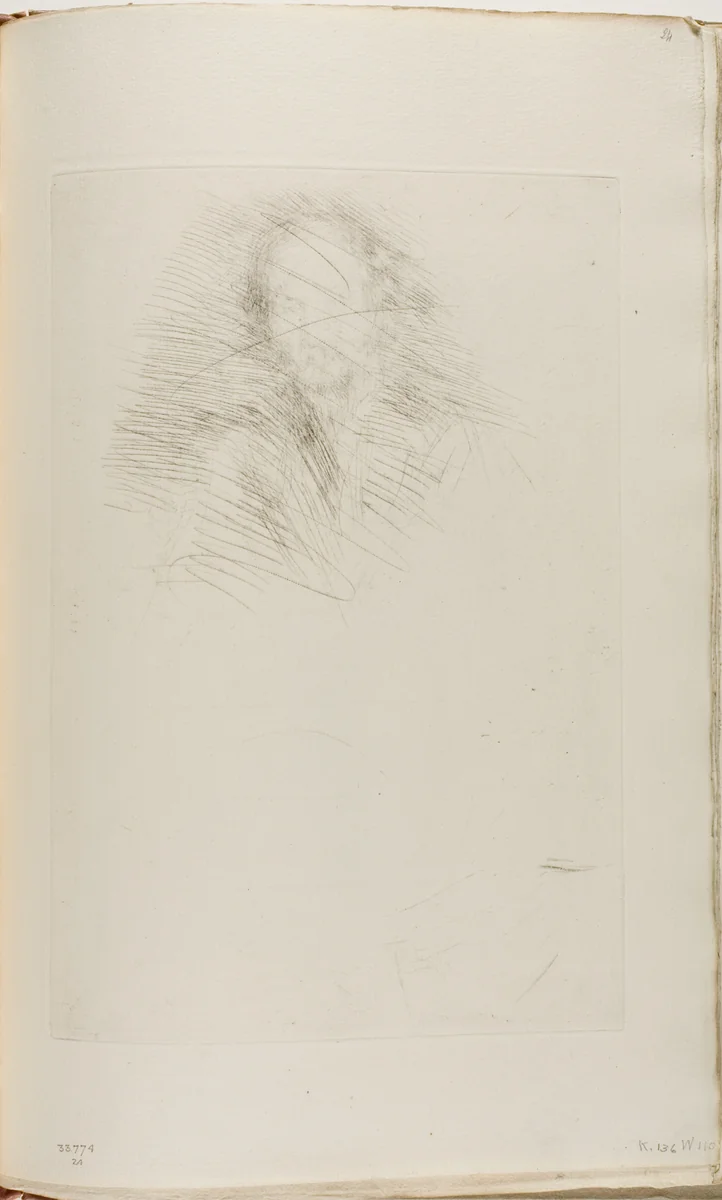 Swinburne by James McNeill Whistler, print, 1873-1877
