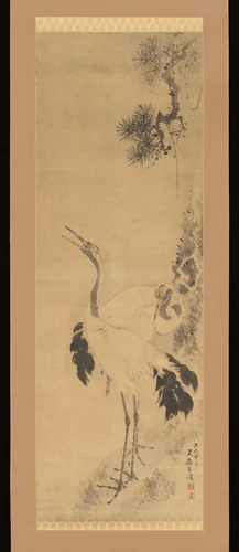Two Birds by Ganjō Tengaku, painting, 1869