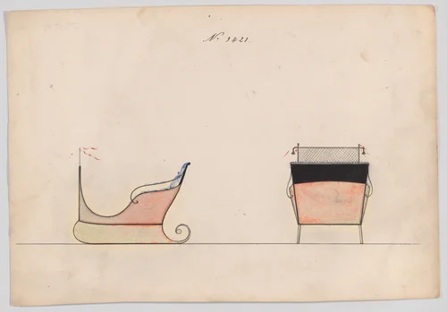 Sleigh # 3421 by Brewster & Co., drawing, 1878
