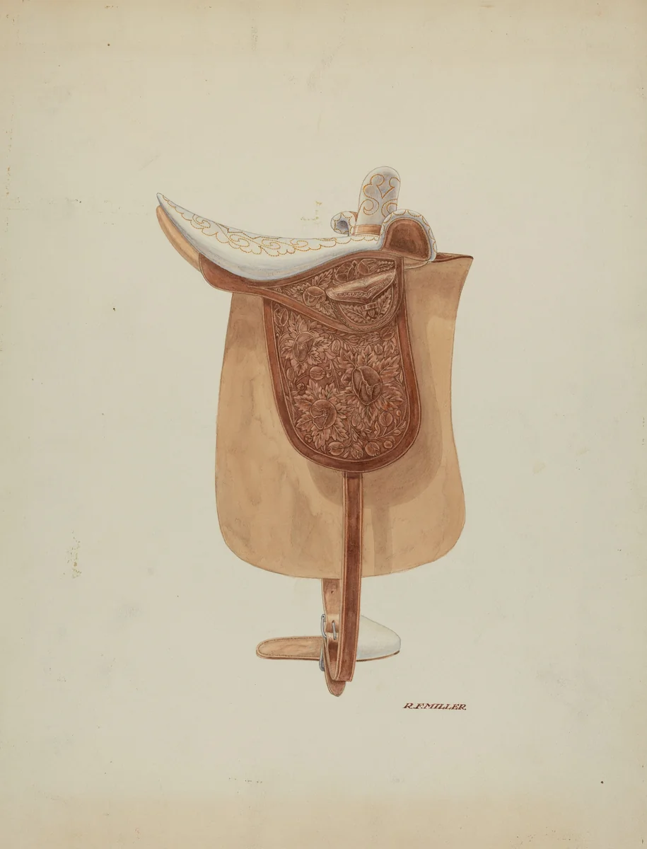 Side Saddle by Randolph F. Miller, index of american design, 1938