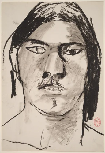 Untitled [portrait] by Richard Diebenkorn, drawing, 1955-1967