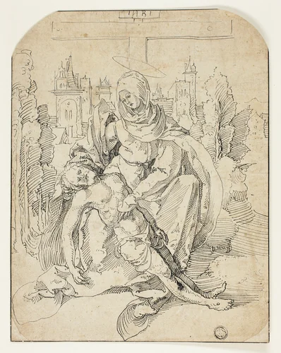 Pieta by Albrecht Dürer, drawing, 1500-1699