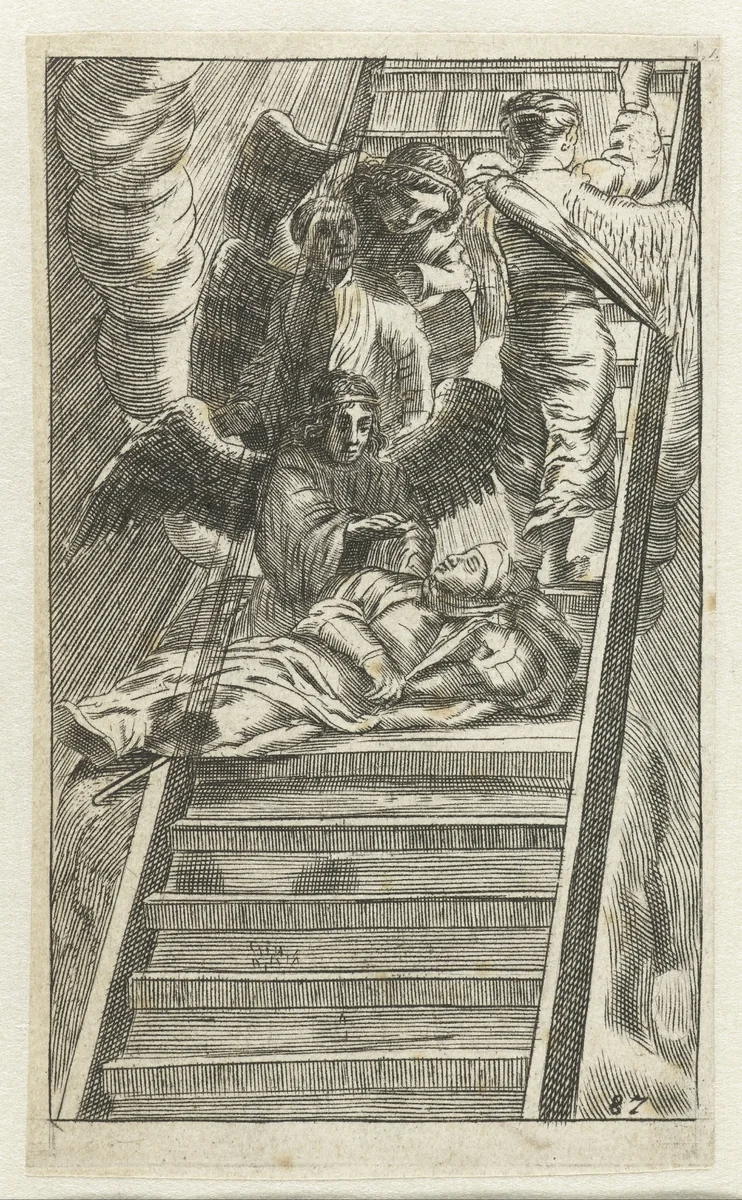 Jacob's ladder by Salomon Italia, print, 1655-1665