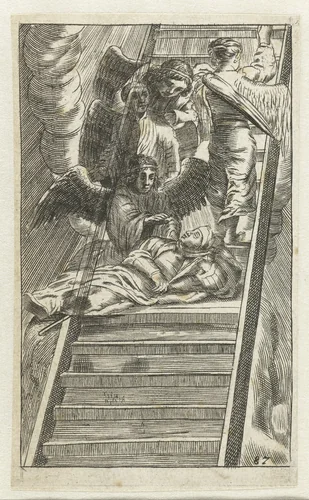 Jacob's ladder by Salomon Italia, print, 1655-1665