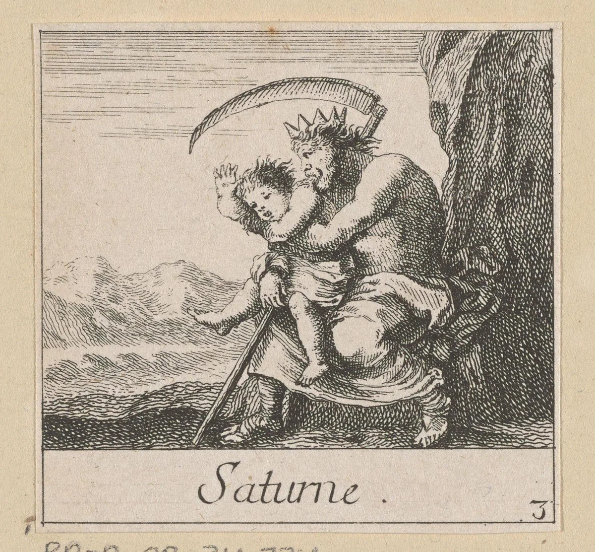 Saturnus by anonymous, print, 1620-1664