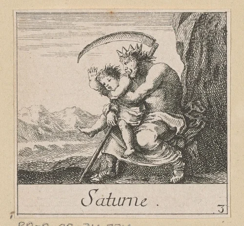 Saturnus by anonymous, print, 1620-1664