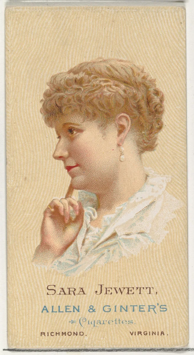 Sara Jewett, from World's Beauties, Series 2 (N27) for Allen & Ginter Cigarettes by Allen & Ginter, print, 1888
