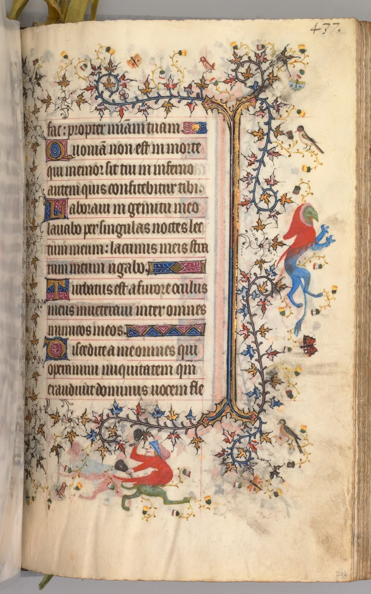 Hours of Charles the Noble, King of Navarre (1361-1425): fol. 213r, Text by Master of the Brussels Initials and Associates, book, 1400-1410
