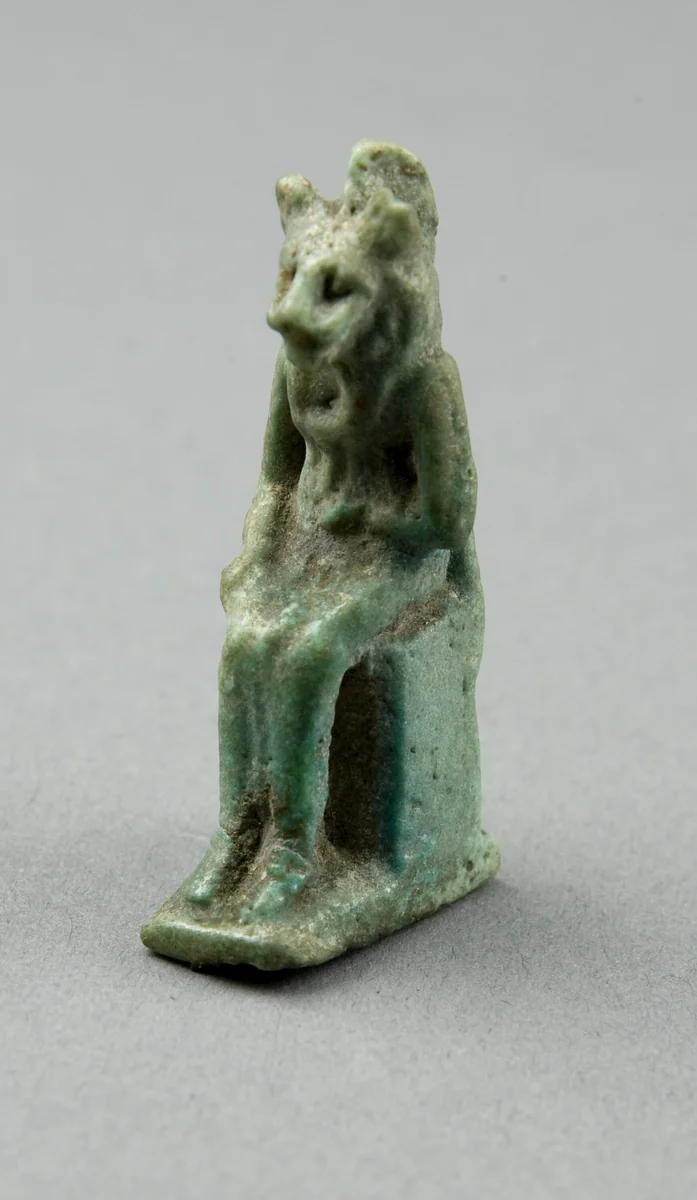 Amulet of the Goddess Bastet by Egyptian, metalwork, -1070--656