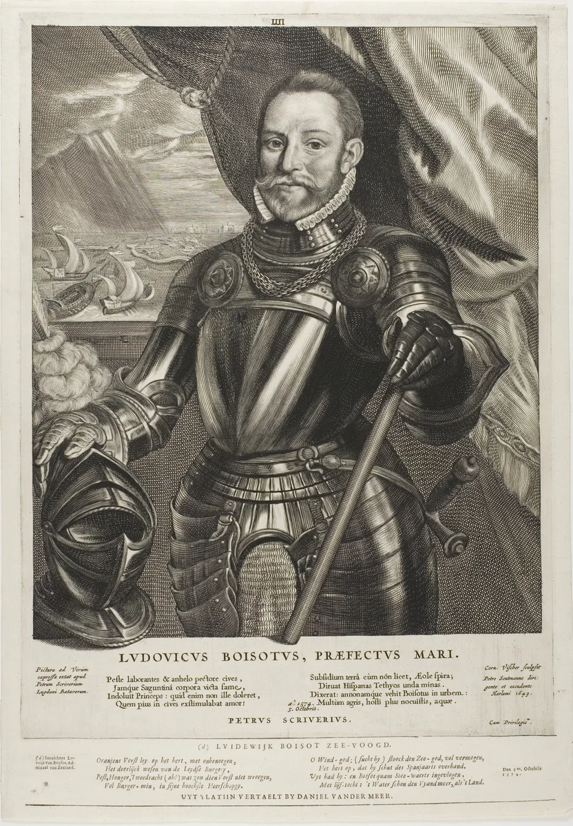 Lodewijk Boisot, Admiral of Zeeland, plate 4 from Quatuor Personae by Cornelis Visscher, print, 1649