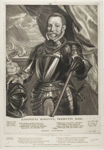 Lodewijk Boisot, Admiral of Zeeland, plate 4 from Quatuor Personae by Cornelis Visscher, print, 1649