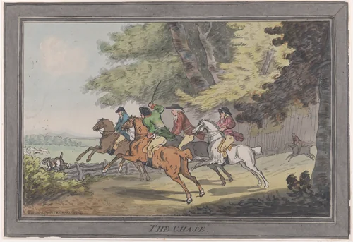 The Chase by Thomas Rowlandson, print, 1791