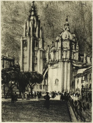 The Cathedral, Toledo by Joseph Pennell, drawing, 1898-1908
