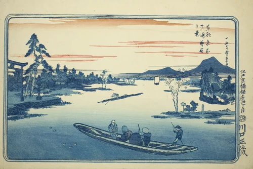 Late Spring at Massaki (Massaki boshun no kei), from the series "Famous Views of the Eastern Capital (Toto meisho)" by Utagawa Hiroshige (歌川広重), print, 1826-1836