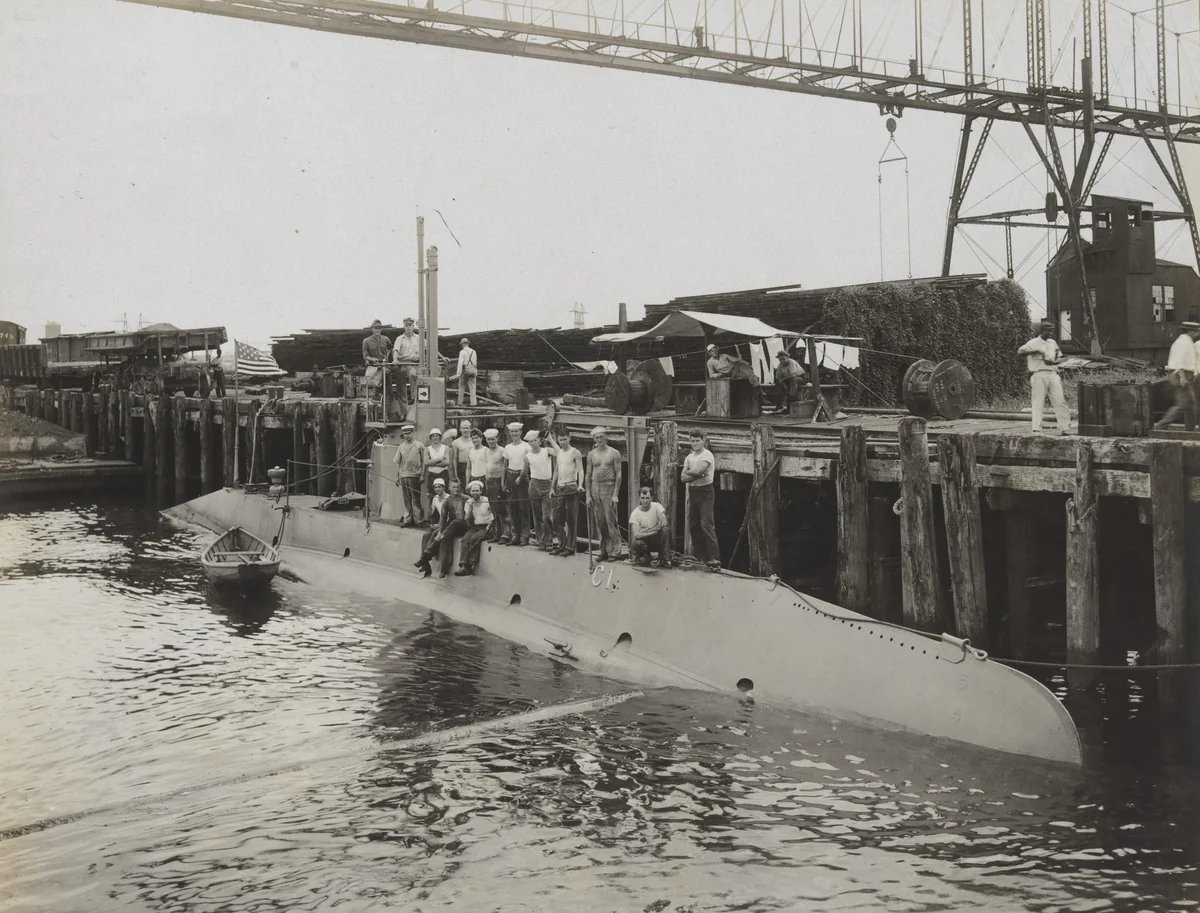 U.S. Naval Submarine "C" at Dock #13, Cristobal, C.Z by Unidentified Photographer, photograph, 1915