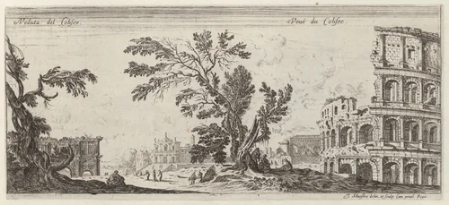 Veduta dei Coliseo by Israël Silvestre, print, 1640-1660