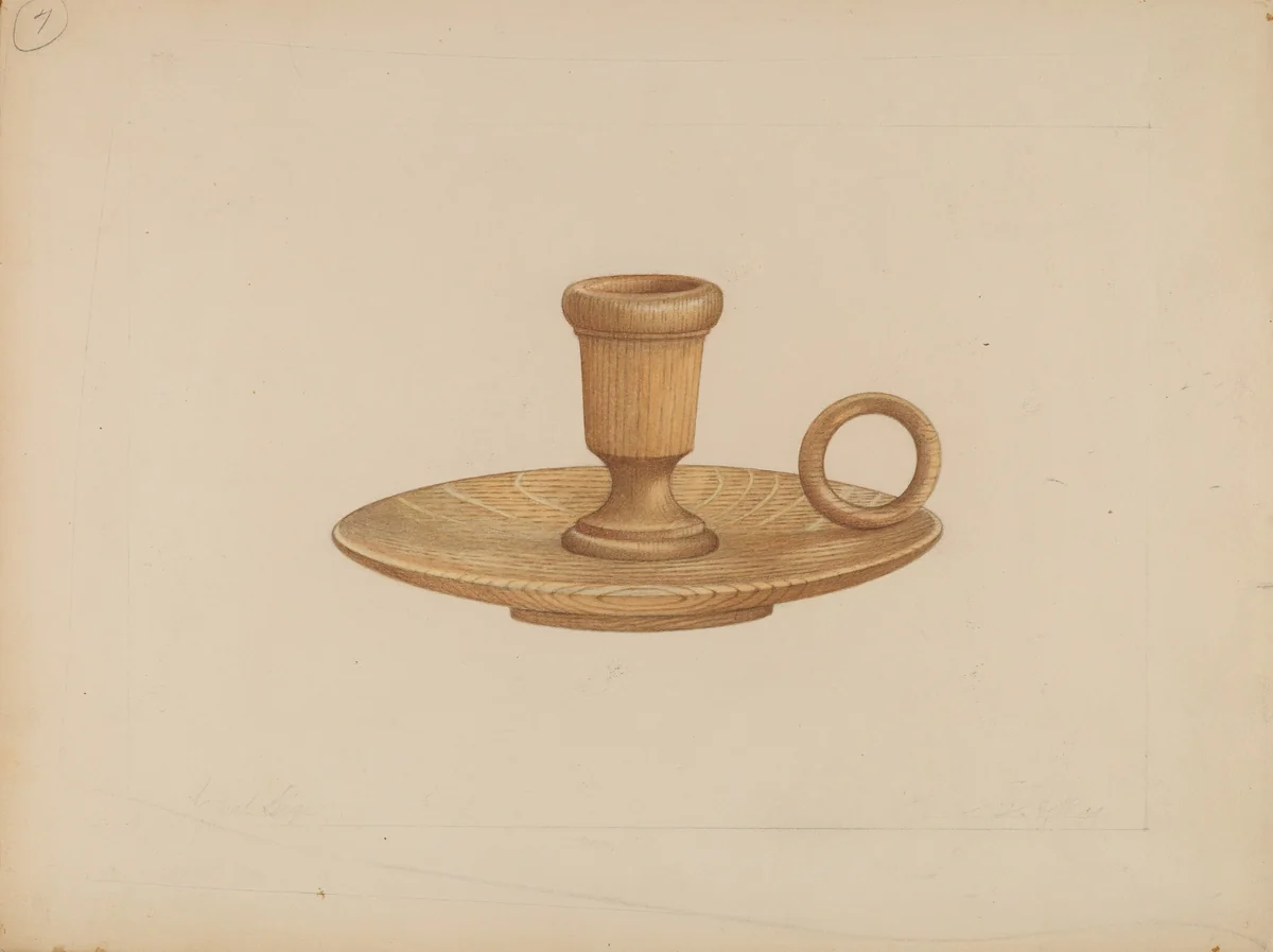 Candle Holder by Arthur Wegg, index of american design, 1937