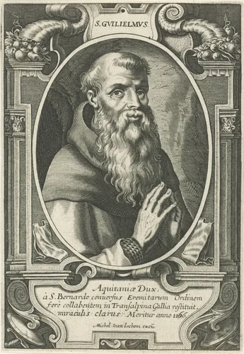 Portret van H. Wilhelmus van Malavalle by Michel van Lochom, print, 1611-1647