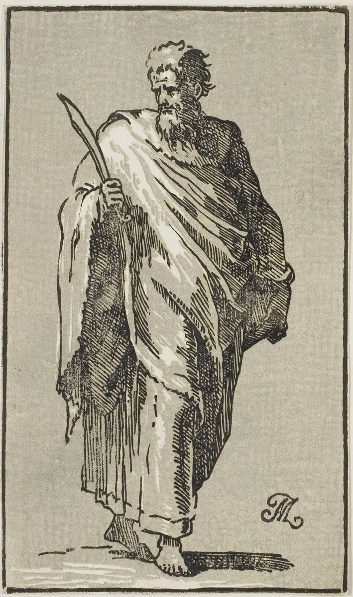 St. Bartholomew by Anton Maria Zanetti, print, 1700-1767