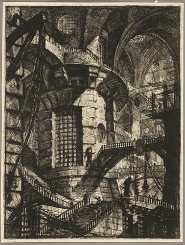 The Round Tower, plate 3 from the second edition of Carceri d'invenzione (Imaginary Prisons) by Giovanni Battista Piranesi, print, 1761-1765