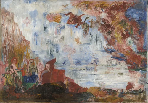 Tribulations of Saint Anthony by James Ensor, painting, 1887