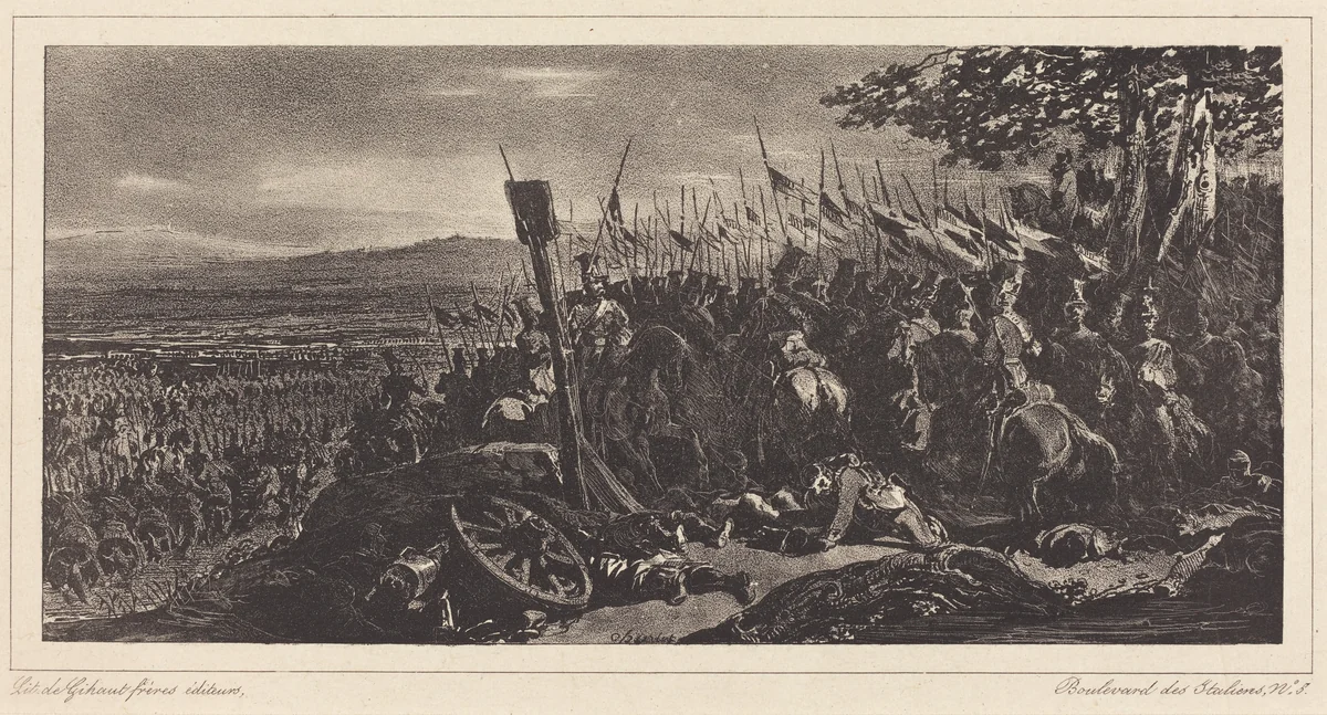 Battle Scene by Nicolas Toussaint Charlet, print, 1792-1845