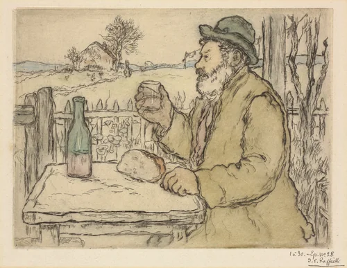 A Votre Santé by Jean-François Raffaëlli, print, 1894