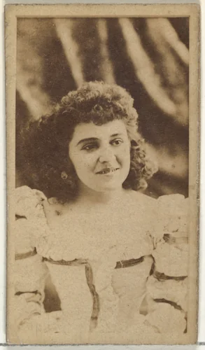 [Actress with curly hair], from the Actors and Actresses series (N145-8) issued by Duke Sons & Co. to promote Duke Cigarettes by W. Duke, Sons & Co., photograph, 1890-1895