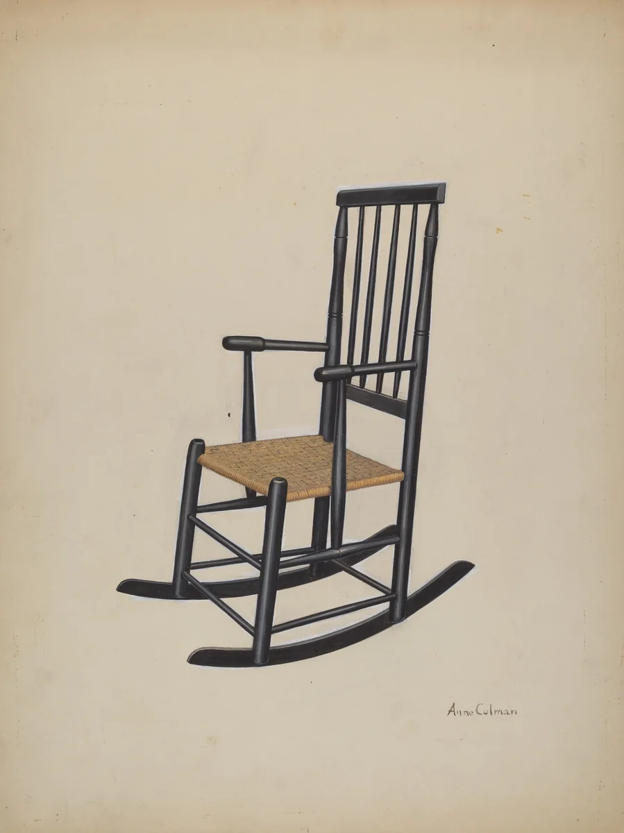 Rocking Chair by Anne Colman, index of american design, 1935-1942