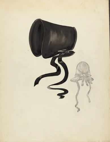 Bonnet by Dorothy M. Gerhard, index of american design, 1935-1942