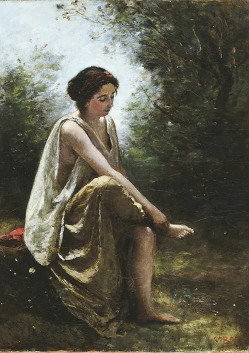 Wounded Eurydice by Jean-Baptiste-Camille Corot, painting, 1868-1870