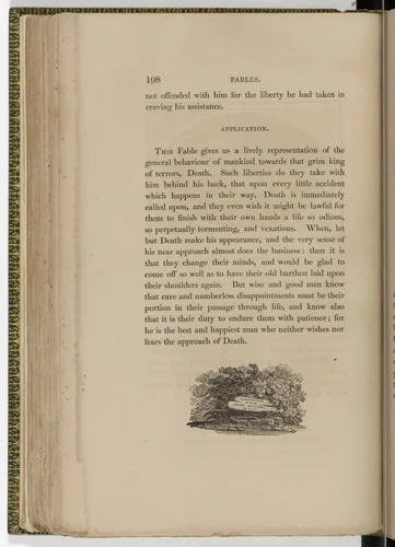 Tailpiece (page 198) from The Fables of Aesop by Thomas Bewick, illustrated book, 1818