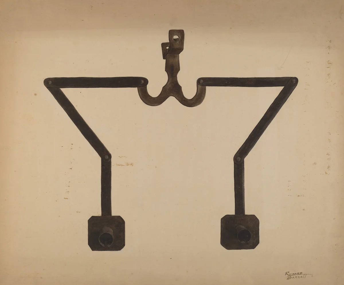 Wall Bracket Candleholder by Richard Barnett, index of american design, 1938